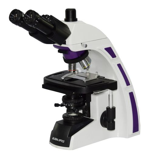 Microscopio Trinocular Otica Infinita Planacromatico Led 1600x Com Condensador Campo Escuro