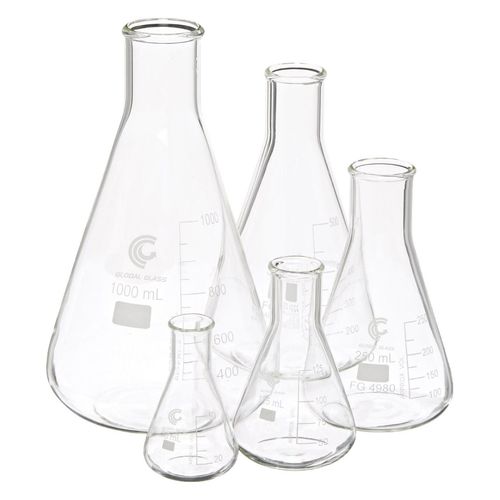 Frasco Erlenmeyer 1000ml Gargalo Estreito Graduaçao Permanente Vidro Boro 3.3 - CX/ 4 un Frasco Erlenmeyer 1000ml Gargalo Estreito Graduaçao Permanente Vidro Boro 3.3 - CX/ 4 un