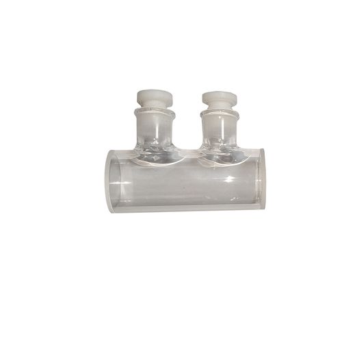 Cubeta Cilíndrica em Vidro Óptico 2 Tampas PTFE Passo 50MM 14ml Cubeta Cilíndrica em Vidro Óptico 2 Tampas PTFE Passo 50MM 14ml