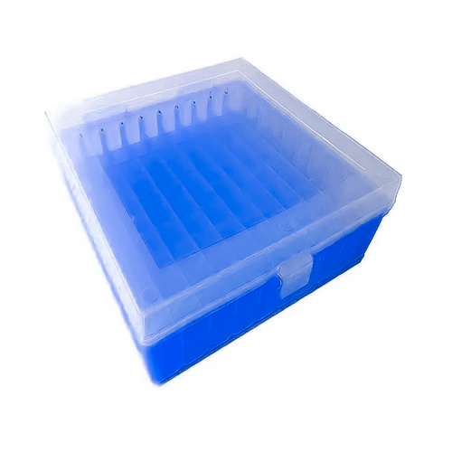 Caixa Tubo Criogênico - Alfa Numérico 100 Tubos de 2,0ml - Azul