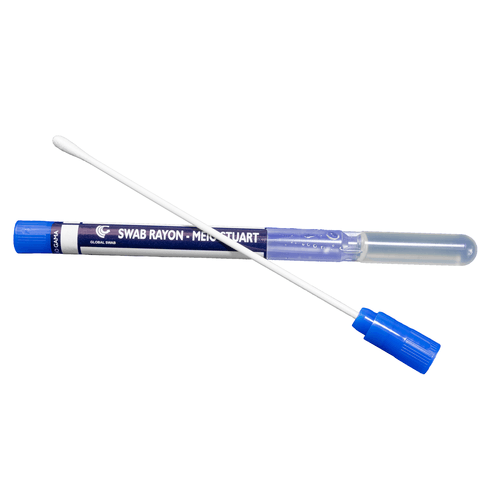 Swab - Rayon Esteril Coleta e Transporte Meio Stuart - Haste Plástica - 50un/pct Swab - Rayon Esteril Coleta e Transporte Meio Stuart - Haste Plástica - 50un/pct