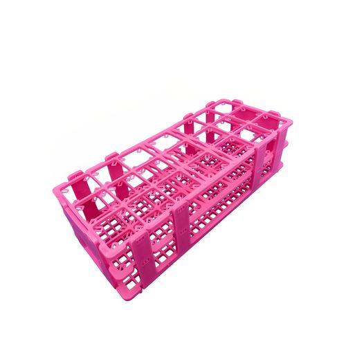 Estante para 21 Tubos Tipo Falcon de 50ml - Rosa Estante para 21 Tubos Tipo Falcon de 50ml - Rosa