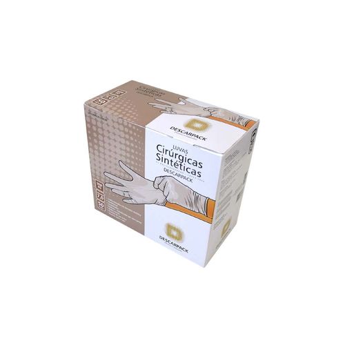 Luva Cirúrgica Sintética de Policloropreno Sem Pó 7.5 Cx/ 50Pares Luva Cirúrgica Sintética de Policloropreno Sem Pó 7.5 Cx/ 50Pares