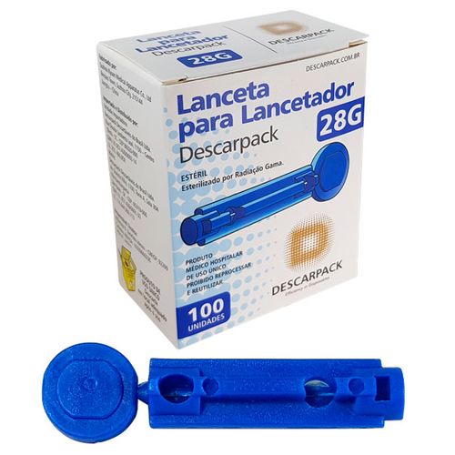 Lanceta Para Lancetador 28g Cx100Un